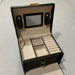Faux Leather Multi Drawer Jewelry Box
